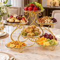 (Without Plates) Luxury Golden 6-Tier Serving Stand – Elegant Metal Display Rack