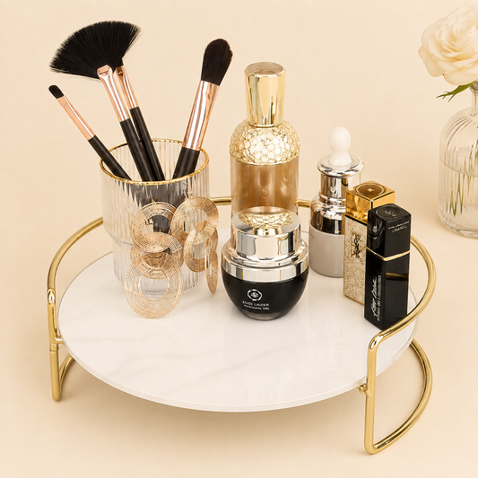 Premium Round Shape Cosmetics Organizer Tray