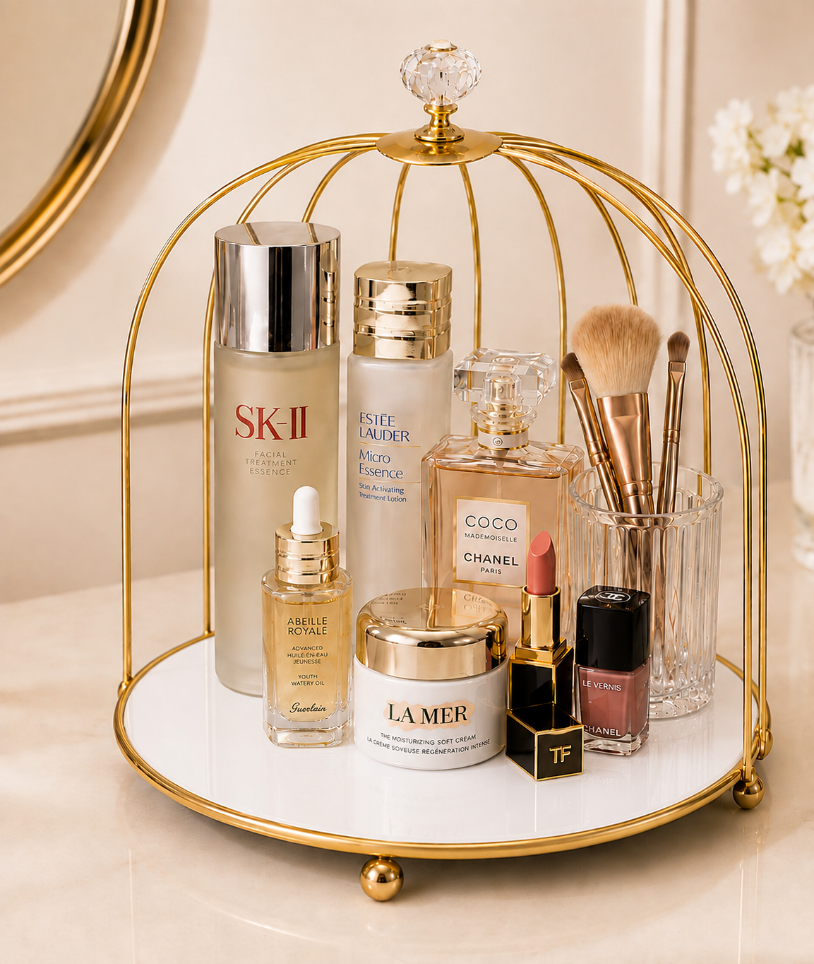 Single Cage Cosmetics Makeup Organizer