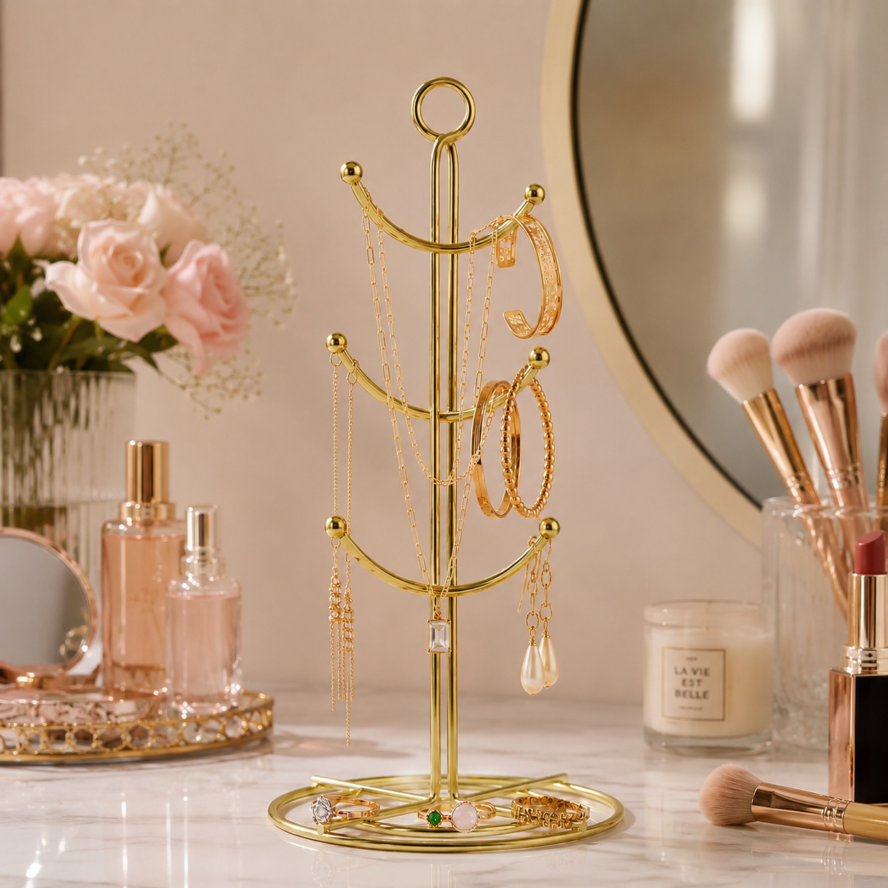 Hafsa Decor Iron Jewelry & Braslets Stand