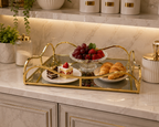 Luxury Rectangular Cosmetics Tray – Decorative Vanity Organizer for Perfume, Makeup & Jewelry