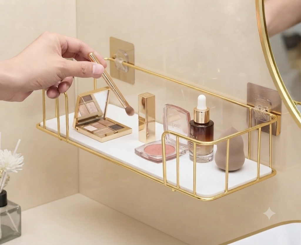 Premium Wall Mounted Storage Rack for Bathroom – Space Saving & Durable Organizer