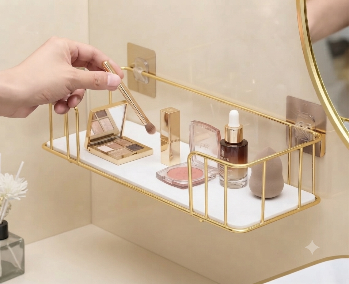 Premium Wall Mounted Storage Rack for Bathroom – Space Saving & Durable Organizer