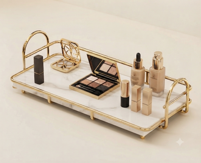 Elegant Display Tray for Makeup, Lipstick, Perfume & Jewelry Organizer
