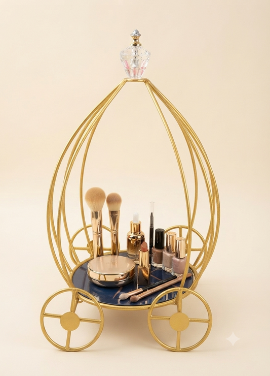 Gold Metal Hamper Basket – Elegant Decorative Storage Basket