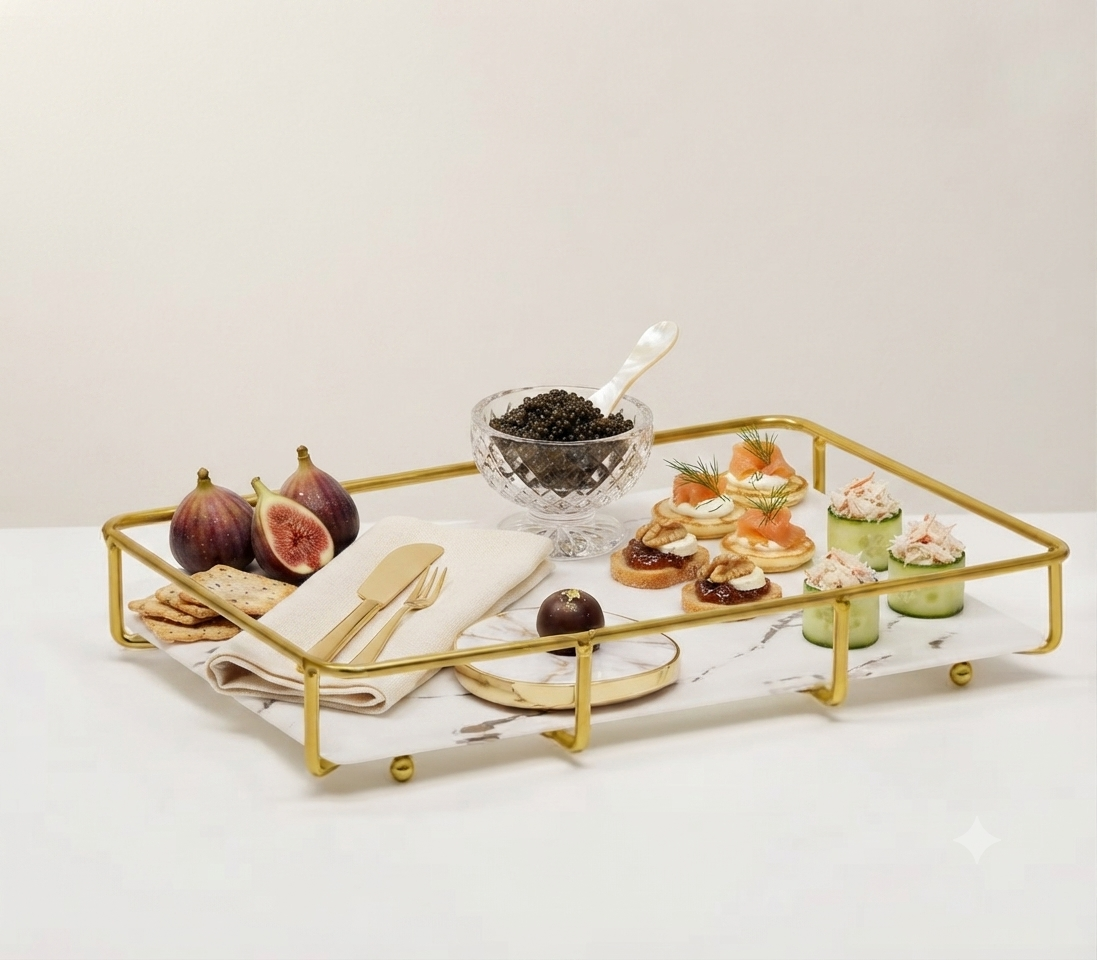 Elegant Cosmetics Storage Tray – Makeup & Skincare Organizer