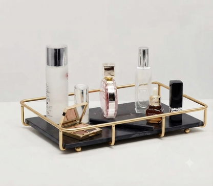 Elegant Cosmetics Storage Tray – Makeup & Skincare Organizer