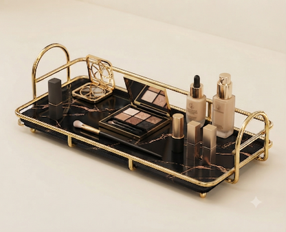 Elegant Display Tray for Makeup, Lipstick, Perfume & Jewelry Organizer