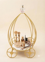 Gold Metal Hamper Basket – Elegant Decorative Storage Basket