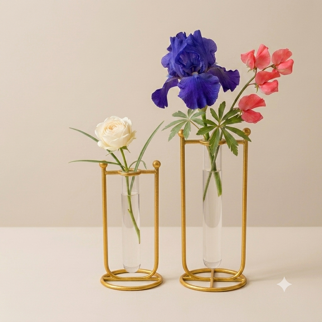 Flower  vase with tubet – Modern Elegant Home Décor.