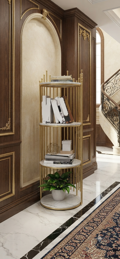 4 Layers Hafsa Cage Shape Corner Rack – Multi-Purpose Space Saving Storage Organizer