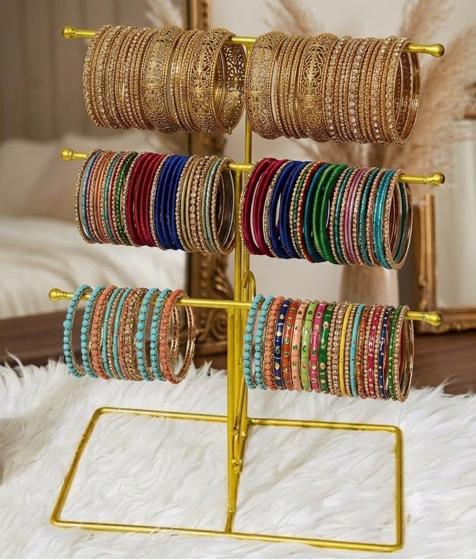 Elegant 3-Tier Jewelry & Bangle Organizer Display Stand