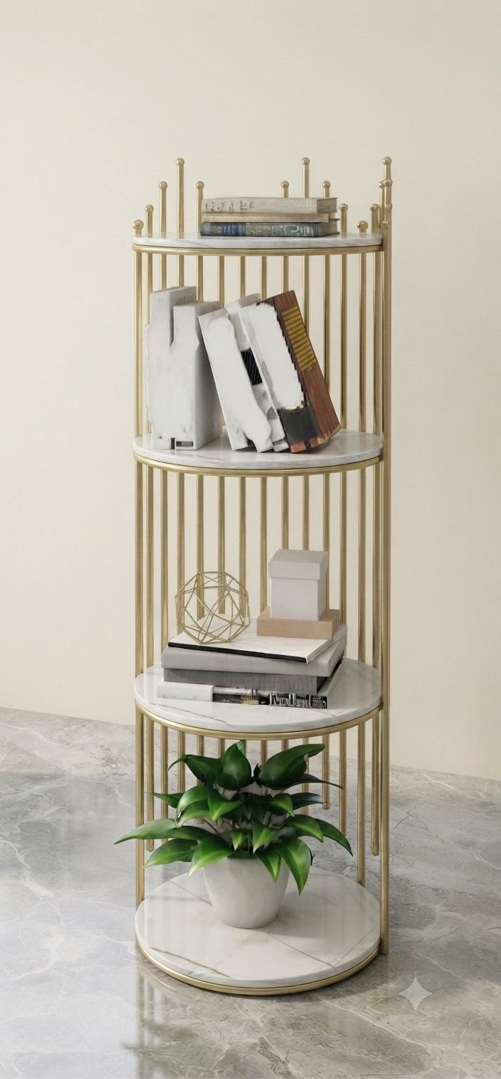 4 Layers Hafsa Cage Shape Corner Rack – Multi-Purpose Space Saving Storage Organizer