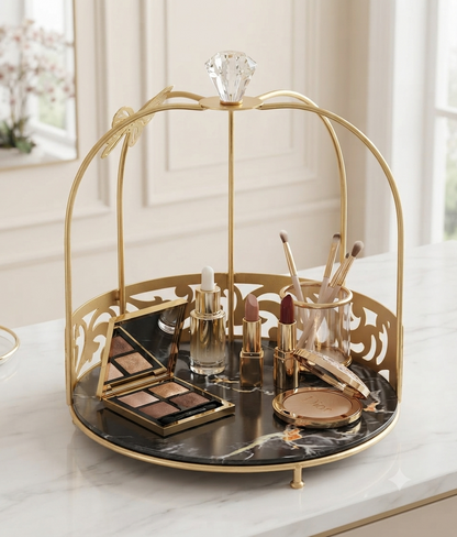 Hafsa 1-Layer Butterfly Single Cage Organizer – Elegant Cosmetic & Vanity Storage Rack