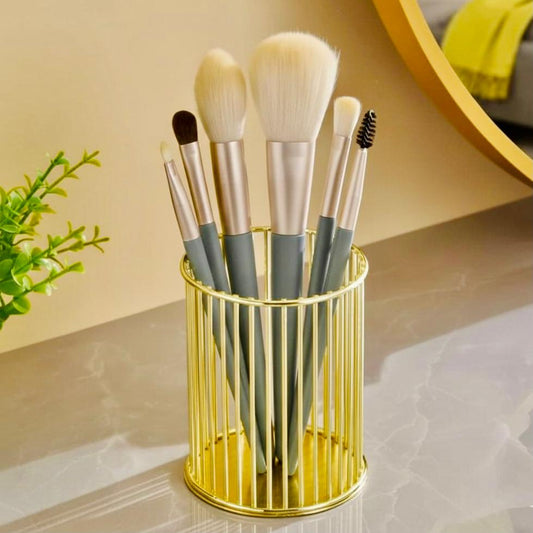 Metal Cosmetics Holder for Makeup Brushes, Pens & Desk Accessories – Durable Mesh Organizer
