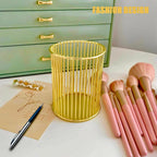 Metal Cosmetics Holder for Makeup Brushes, Pens & Desk Accessories – Durable Mesh Organizer