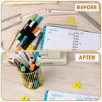 Metal Cosmetics Holder for Makeup Brushes, Pens & Desk Accessories – Durable Mesh Organizer
