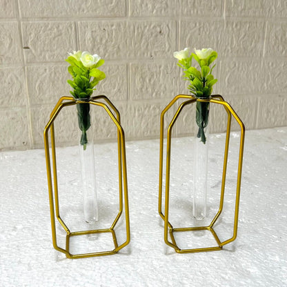 Luxury 2-Piece Metal Crystal Flower Accent Table Set – Modern Elegant Home Décor