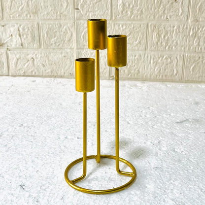 Elegant Metal Candle Holder Stand – Decorative Tabletop Centerpiece for Home Décor