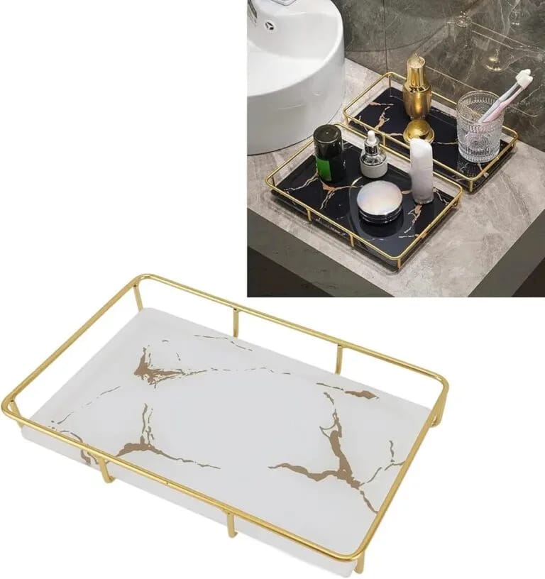 Elegant Cosmetics Storage Tray – Makeup & Skincare Organizer