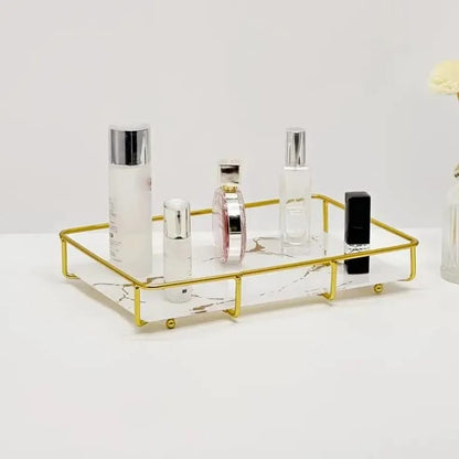 Elegant Cosmetics Storage Tray – Makeup & Skincare Organizer