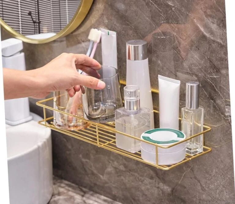 Bathroom Wall Mounted Storage Rack – Space-Saving Organizer for Toiletries & Essentials