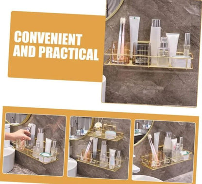 Bathroom Wall Mounted Storage Rack – Space-Saving Organizer for Toiletries & Essentials