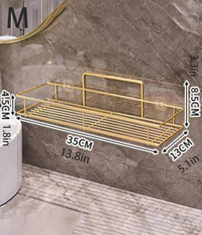 Bathroom Wall Mounted Storage Rack – Space-Saving Organizer for Toiletries & Essentials