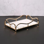 Luxury Rectangular Cosmetics Tray – Decorative Vanity Organizer for Perfume, Makeup & Jewelry