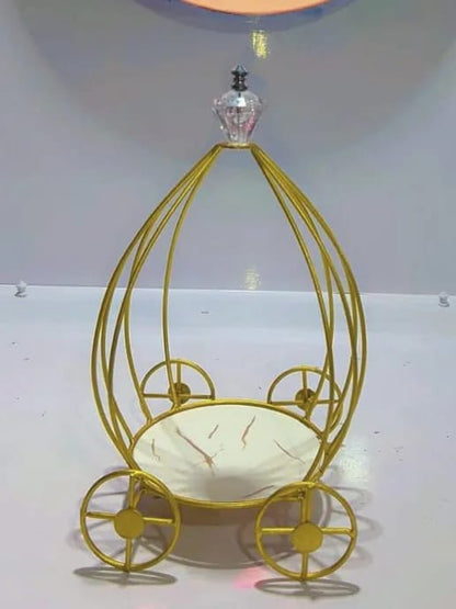 Gold Metal Hamper Basket – Elegant Decorative Storage Basket