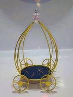 Gold Metal Hamper Basket – Elegant Decorative Storage Basket