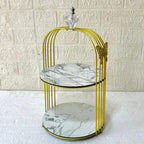 Butterfly 2 Layers Cage Vanity Organizer – Elegant Gold Makeup & Perfume Display Stand