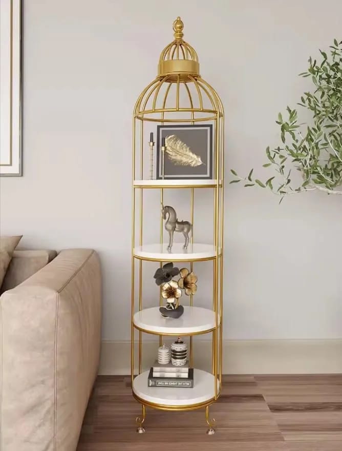 Hafsa Decor Special 4-Layer Bird Cage Rack Storage Organizer – Luxury Multipurpose Display Stand