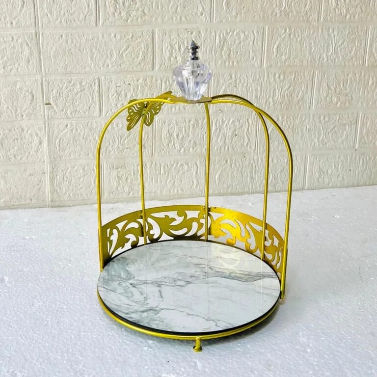 Hafsa 1-Layer Butterfly Single Cage Organizer – Elegant Cosmetic & Vanity Storage Rack
