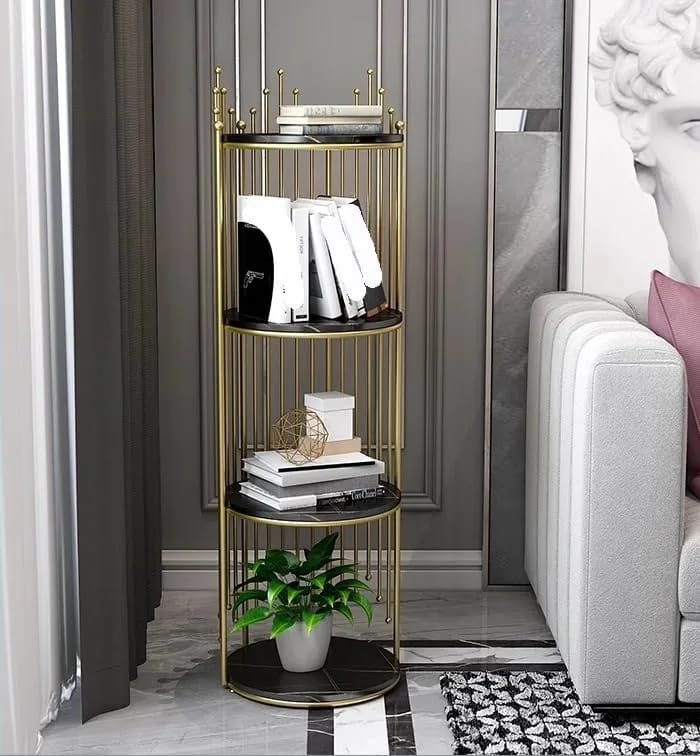 4 Layers Hafsa Cage Shape Corner Rack – Multi-Purpose Space Saving Storage Organizer