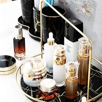 Premium Round Tray for Perfume, Jewelry & Cosmetics Storage