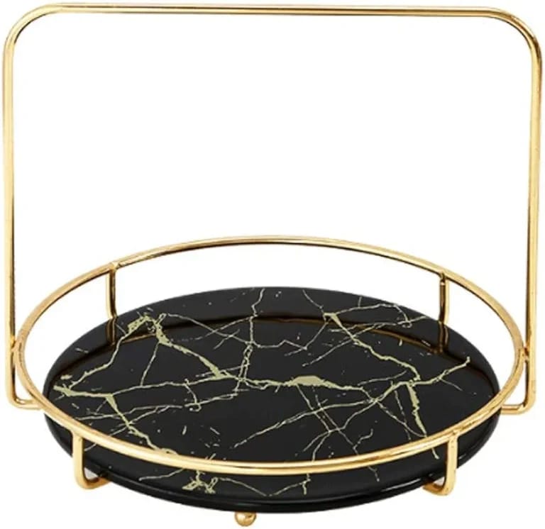 Premium Round Tray for Perfume, Jewelry & Cosmetics Storage