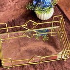 Vintage Glass Cosmetics Vanity Tray
