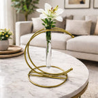 Hafsa Golden Vase for Home Decor – Elegant Luxury Decorative Flower Vase