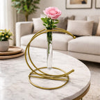 Hafsa Golden Vase for Home Decor – Elegant Luxury Decorative Flower Vase