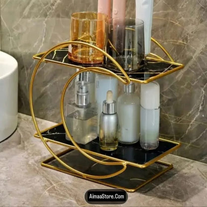 Elegant Multi-Purpose Storage Shelf for Makeup, Cosmetics & Accessories