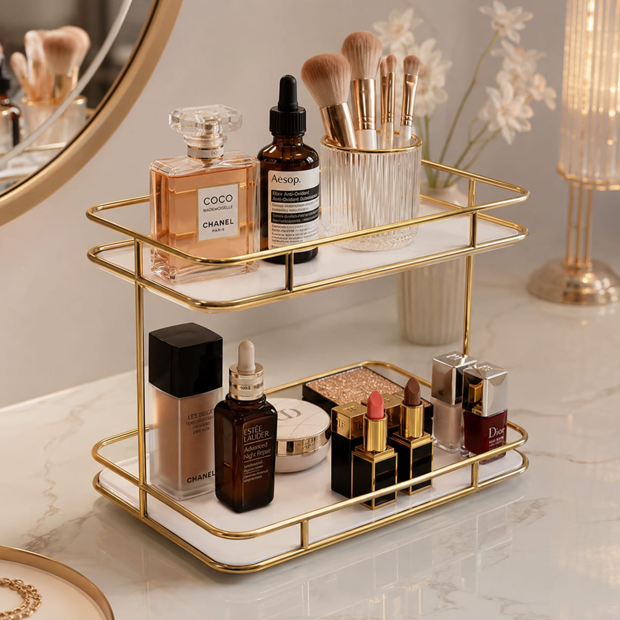 Multi-Purpose Storage Rack for Cosmetics, Skincare & Accessories