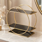 Hafsa Decor Luxury 2-Tier Bathroom Organizer Shelf | Countertop Storage Rack for Toiletries & Skincare