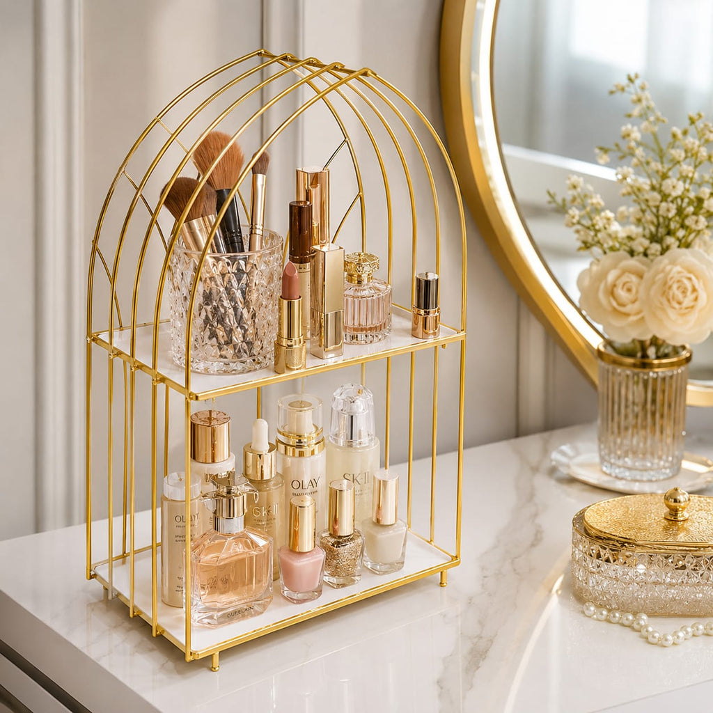 Hafsa D-Shape Cosmetics Cage – Multi-Purpose Makeup & Storage Organizer