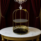 Butterfly 2 Layers Vanity Cage Organizer – Luxury Gold Makeup & Perfume Storage Stand