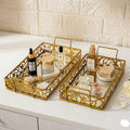 Set of 2 Luxury Decorative Trays – Elegant Serving & Home Décor Accent