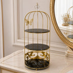 3 Layers Cage Cosmetics Storage Organizer – Multi-Tier Makeup & Skincare Storage Rack for Vanity, Bathroom & Dressing Table