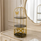 3 Layers Cage Cosmetics Storage Organizer – Multi-Tier Makeup & Skincare Storage Rack for Vanity, Bathroom & Dressing Table