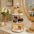Butterfly 3 Layers Cosmetics Cage Organizer – Elegant Rotating Makeup & Jewelry Storage Rack