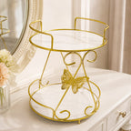 2 Layers Butterfly Organizer Stand – Elegant Multi-Purpose Storage Rack
